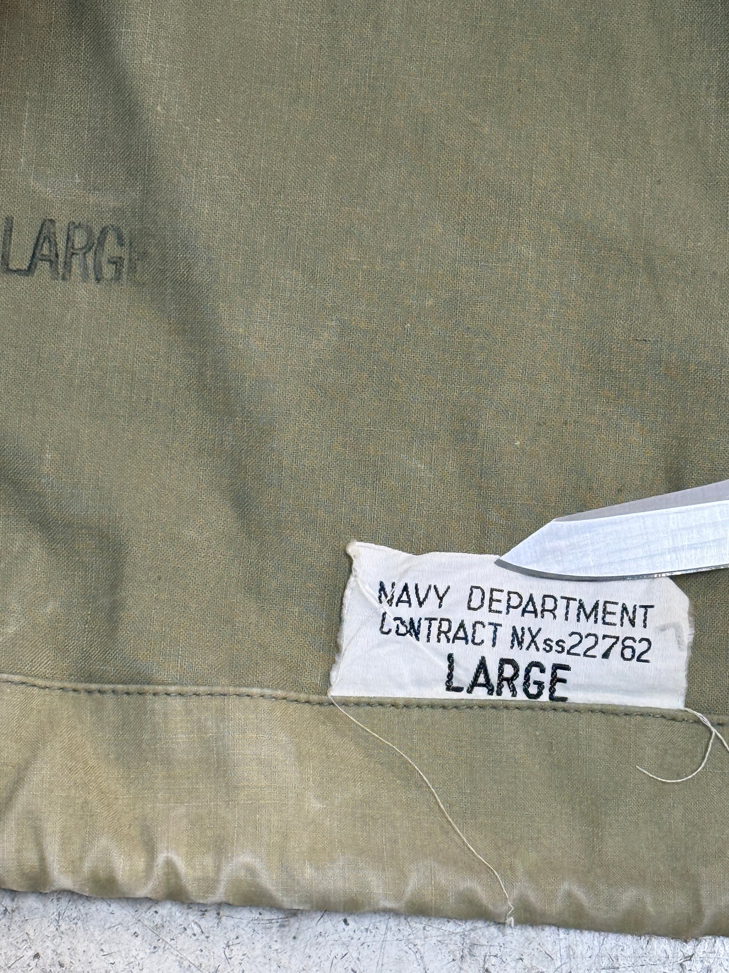 USN Foul Weather Rubberized Parka Large 1940年代